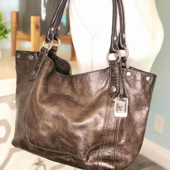 Frye Melissa Leather Tote Shoulder Bag - Picture 7 of 9